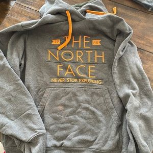 Mens Gray North face hoodie - Small